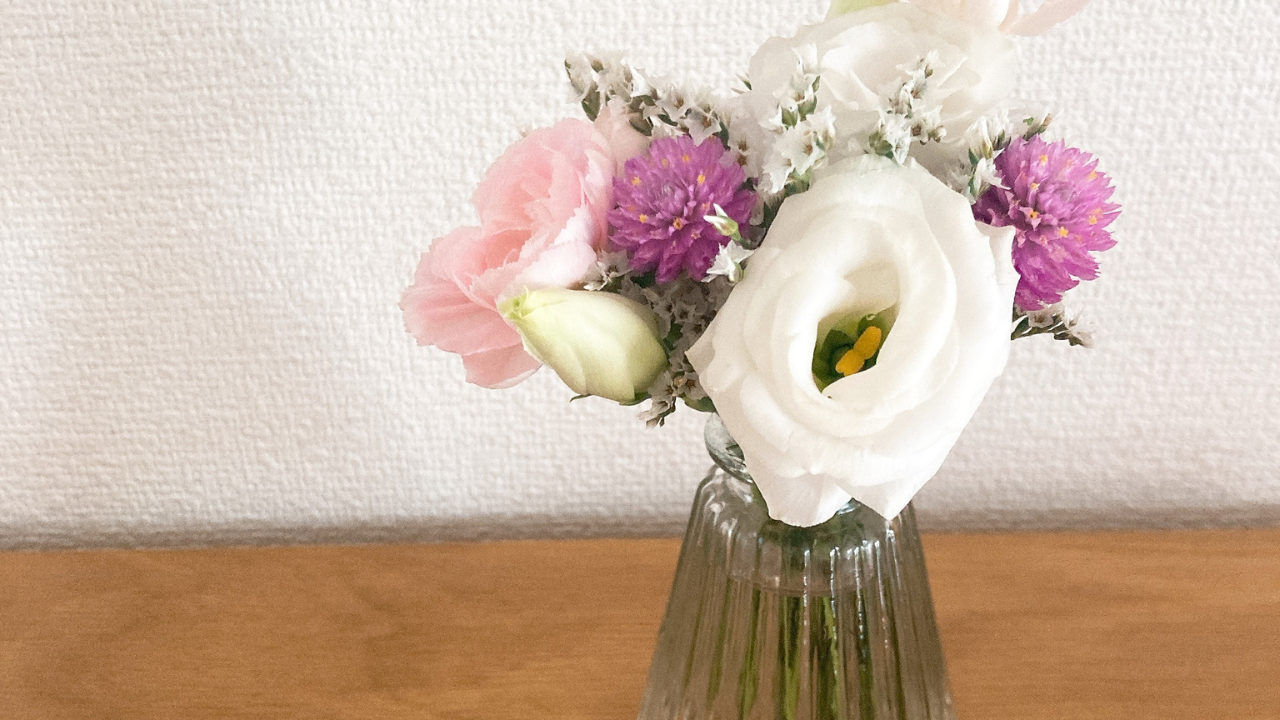 ピンクと白のお花たち